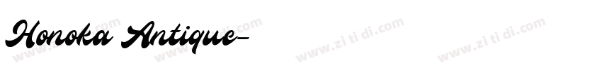 Honoka Antique字体转换